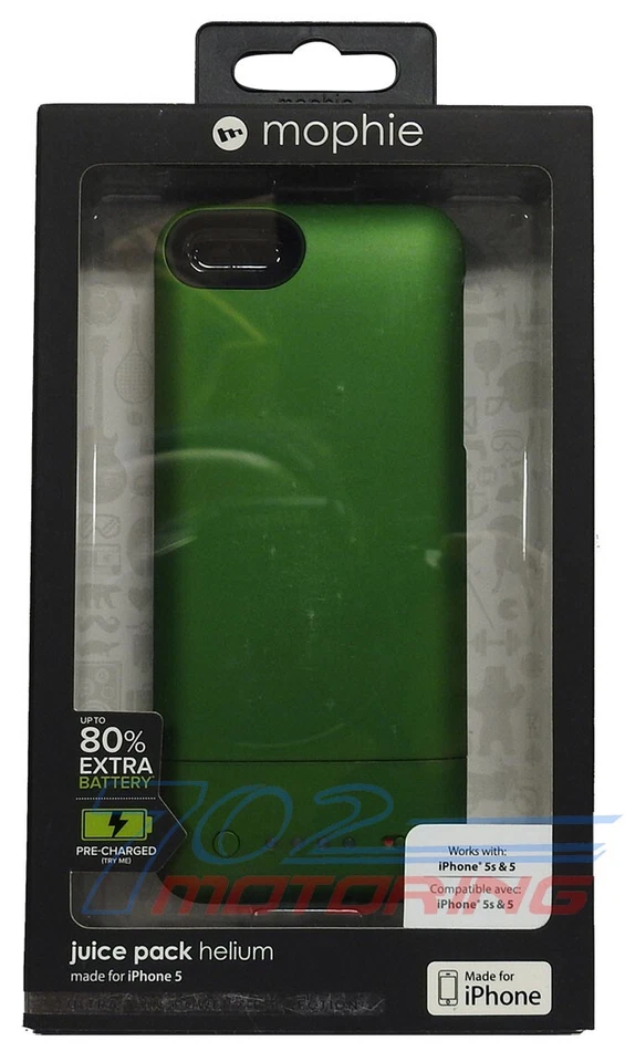 MOPHIE JUICE PACK HÉLIO PARA IPHONE 5/5S ESTOJO DE BATERIA VERDE (2466_JPH-IP5-GRN) - Imagem 2 de 2