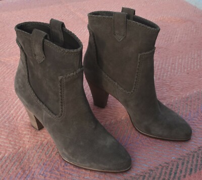 NEW Karl Lagerfeld Provence Grey Suede Heel Booties Women's (9.5 M)