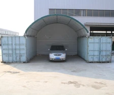 20*20ft 20*40ft Shipping Container Canopy Canvas Fabric Building w/o End Wall