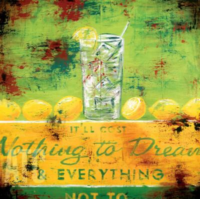 36W''x36H'' IT'LL COST NOTHING TO DREAM by RODNEY WHITE TEA LEMONS GRAFFITI CANVAS