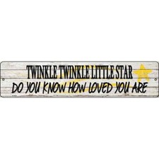 Twinkle Twinkle Little Star 24"x5" Metal Street Sign Plaque Home Door Garage