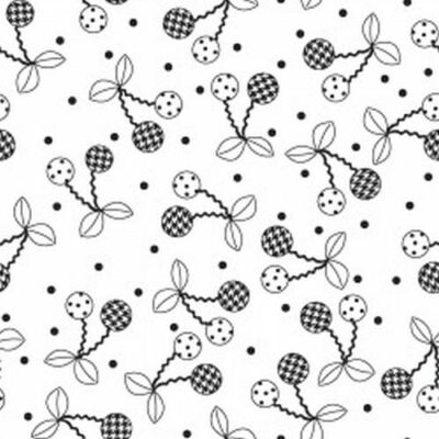 KimberBell Basics By Maywood Studio -  White Black Cherries  #8245-J
