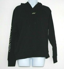 DKNY Sport Womens Long Sleeve Hoodie Sweatshirt Top Black Size S