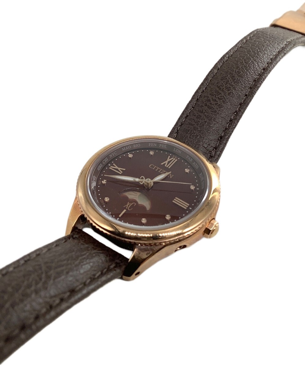 Citizen XC H296-T027253 Women's Watch Brown Dial Analog Leather