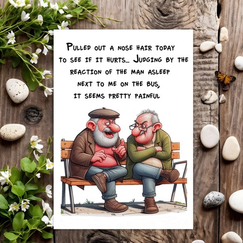Funny Birthday Card Rude Joke Humour for Him Men Male - Pretty Painful ...