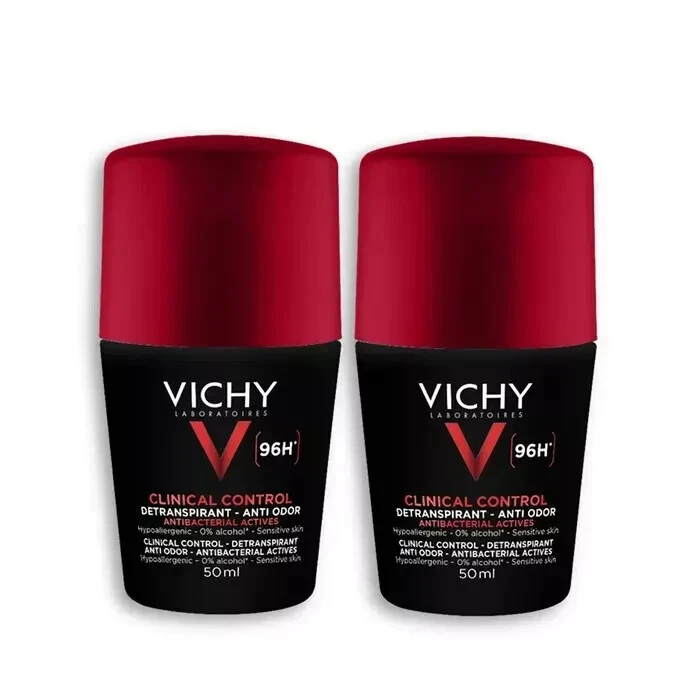 PACK de 2 desodorantes antitranspirantes enrollables Vichy Clinical Control para hombre 96h 50 ml Foto 4 de 4