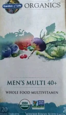 Garden of Life Mykind Organics Men's Multi 40+ Whole Food - 120 Vegan Tablets