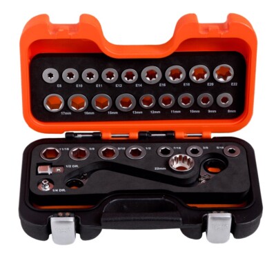 Bahco 1320SRM/S29 S Typ Spezialeinsätze Ringschlüssel & Torx/Sechskant Adapter Set