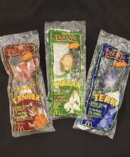 1999 Walt Disney Tarzan McDonald  s Happy Meal Sound Straws Set Of 3