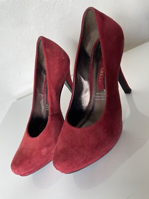 Escarpin Rouge JENNIKA Lady's Collection - Pointure 35, Daim, Occasion Très Bon État