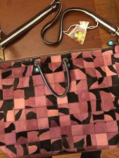 Gabs Weekender Lavanda e Patchwork Nero Made In Italy