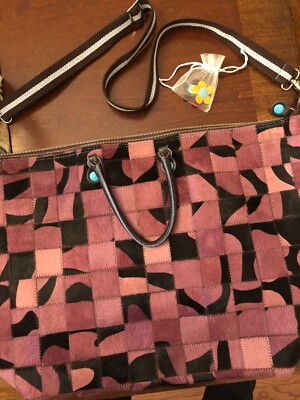 Gabs Weekender Lavendar And Black Patchwork Made In Italy