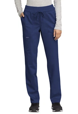 Cherokee Workwear Scrubs Mid Rise Tapered Leg Drawstring Pant WW105 NAV Navy - Image 1 of 4