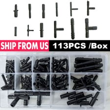 113pcs Nylon Car Hose Connectors Kit Multi-size Automotive Vacuum Line Fittings 113pcs Nylon Car Hose Connectors Kit Multi-size Automotive Vacuum Line Fittings