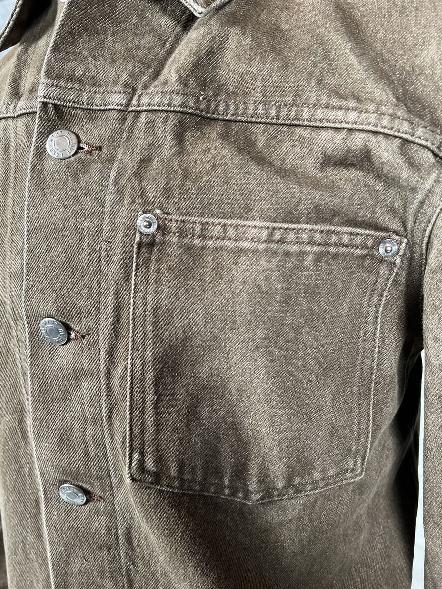 Helmut Lang Archive 2004 Brown Vintage Sanded Denim Jacket Helmut Lang Archive 2004 Brown Vintage Sanded Denim Jacket