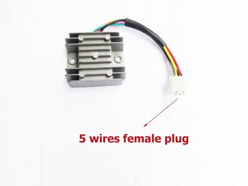 2x 5 Pin 12V Voltage Regulator Rectifier GY6 125cc 150cc 250cc ATV Moped Buggy - Picture 2 of 4