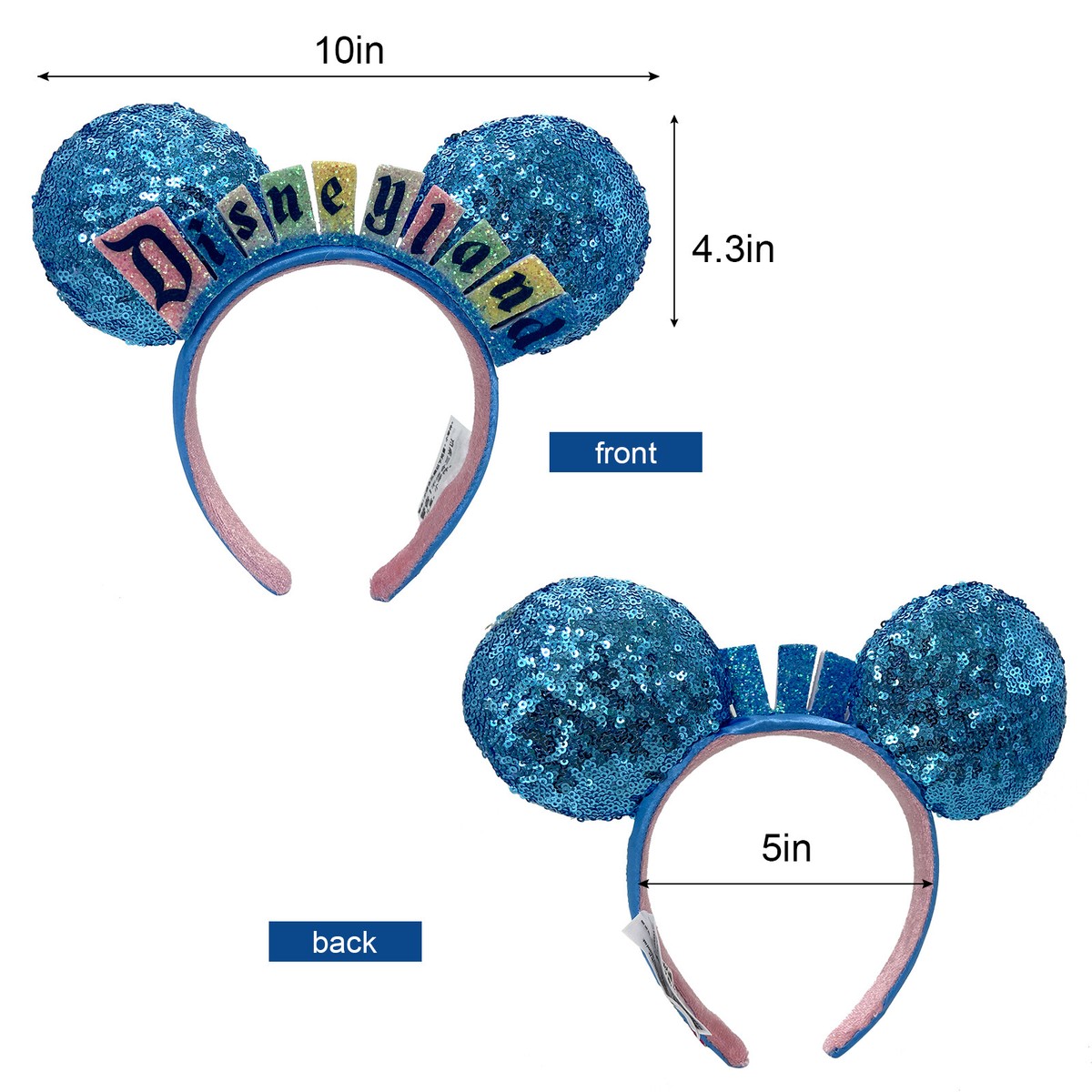 Blue Sequins Marquee Sign Minnie Mickey Ears Disney* Parks  display picture 1
