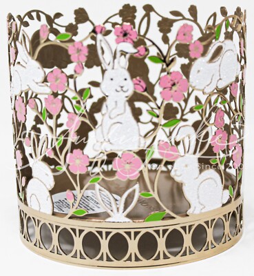 Bath & Body Works Easter Bunny Candle 14.5 oz 3 Wick Holder Summer Spring Gold