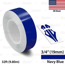 3/4" Roll Vinyl Pinstriping Pin Stripe Line Tape Decal Sticker 19mm NAVY BLUE