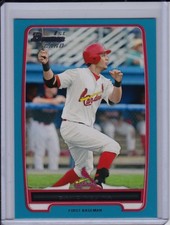 David Medina 2012 Bowman Blue Base Parallel #'d /500 Border Paper Cardinals