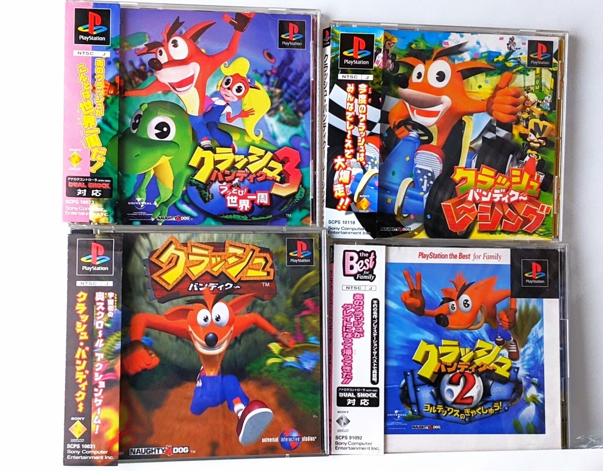 Crash Bandicoot 1 2 3 Racing Carnival + SPINE CARD OBI Playstation