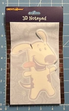 Drew’s Famous 3D Happy Dog / Puppy Note Pad Sealed / Vintage Non Sticky