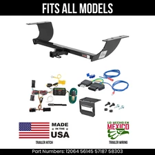 For 11-14 Chrysler 300 Trailer Hitch w/ 5 Pin Wiring Fits All Curt 3.5K 1.25"