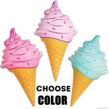 Inflatable Ice Cream Cone ~ Giant 36" Inches (Choose Color Pink,Blue, or Purple)