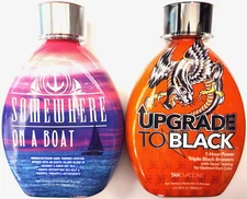Upgrade To Black Dark Bronzer Tanning Lotion & Somewhere On A Boat Accelerator
