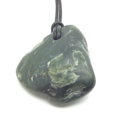 Big Sur Jade Kiesel Anhänger grüner Nephrit Jade Stein Halskette Monterey ca #51