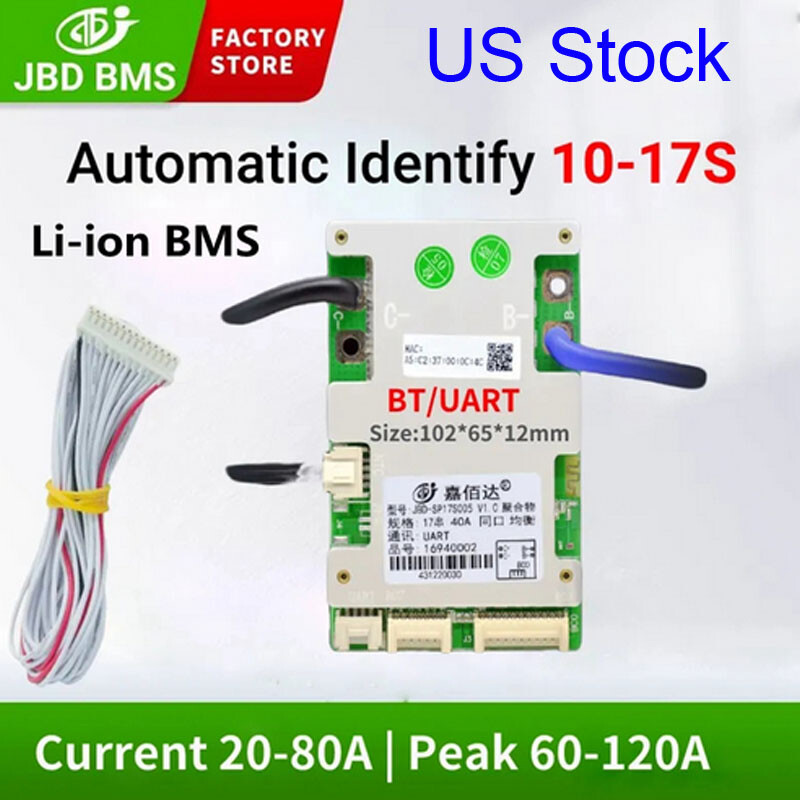 JBD 10S-17S 40A 50A 80A Li-ion Smart BMS Same Port Balance 36V 48V 60V Bluetooth | eBay JBD 10S-17S 40A 50A 80A Li-ion Smart BMS Same Port Balance 36V 48V 60V Bluetooth | eBay