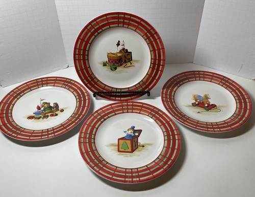Sakura Christmas Morning Dessert/snack Plates Set Of 4 Karelyn Siegler Stoneware - Picture 4 of 23