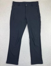 Columbia Pants Mens 36x32 Black Omni-Shade Omni-Shield Softshell Hiking Lined
