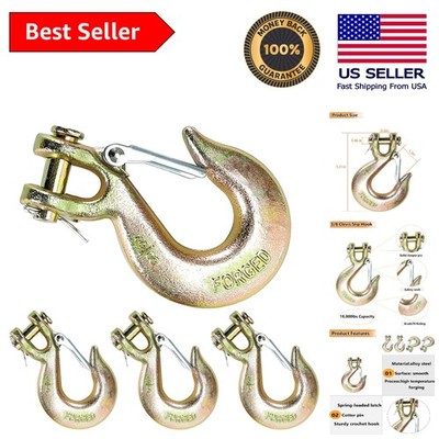 Industrial Grade G70 Clevis Hooks - 4-Pack, Secure 18,000 lb Towing Solutions