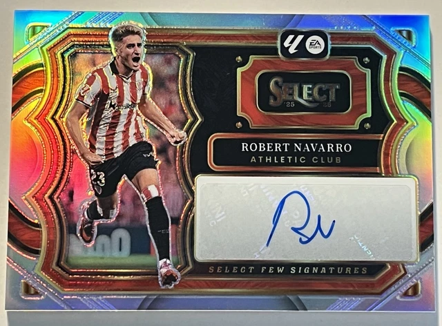 2025-26 Panini Select La Liga Robert Navarro AUTO Athletic Club Prizm Autograph