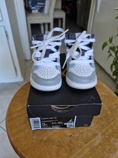 Nike Air Jordan 1 Mid TD Smoke Grey/White 640735-078 Infant Sz 3C