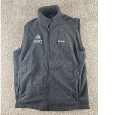 Columbia Steens Mountain Fleece Vest Mens Large Gray Full Zip Best Dedicated