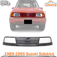 New Front Grille Assembly Wheadlight Bezels Black For 1989-1995 Suzuki Sidekick New Front Grille Assembly Wheadlight Bezels Black For 1989-1995 Suzuki Sidekick