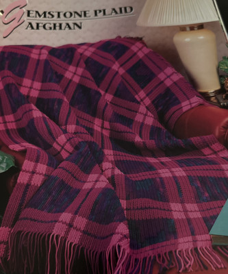 CROCHET Annie s Afghan Quilt Club ~Gemstone Plaid~PATTERN Only~