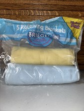 NOS Vtg Rigel 2 Baby Receiving Blankets 30 x 30 Made In USA New Package Open