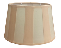 Chintz-Lampenschirm *Oval* Beige/ Apricot-Creme Im Kolonialstil 26,5Cm , E27