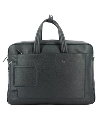dossier Piquadro OUTCA3147VI Sac bandoulière homme tissu et cuir bleu - Photo 1/4