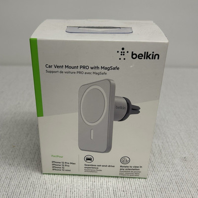 Belkin Car Vent Mount PRO w/ MagSafe Magnetic Air Vent Mount, Gray