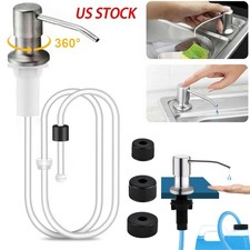 1/2 Pcs 360  Stainless Steel Kitchen Sink Liquid Soap Dispenser Pump Bottle Tube