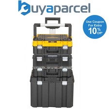 Dewalt DWST83411-1 TStak 2.0 Tower Rolling Mobile Tool Storage Boxes IP54 Cases