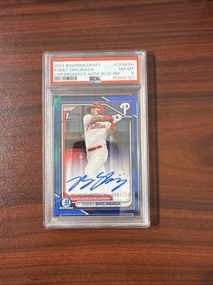2024 Bowman Chrome Kodey Shojinaga Blue Refractor Auto 088/150 PSA 8 #CPA-KSH
