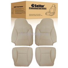 For 1998-2002 Dodge Ram Laramie Slt Front Bottom Back Leather Seat Cover Tan