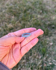 Thin Icy Green 100 Natural Grade A Jadeite Jade Band Ring US 8.5 B460 11