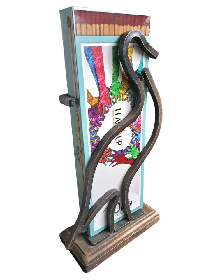 Porte Boite D'allumettes De Cheminée ,Vintage - Photo 2/3