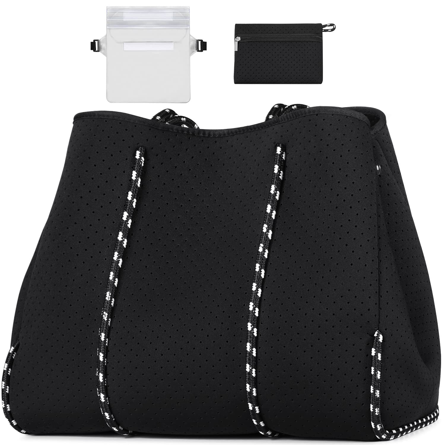 Large Insulated Neoprene Beach Tote Bag Multipurpose Cooler Tote